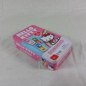 *Empty Box* Hello Kitty Dominoes Iron Tin Storage Box *VINTAGE*